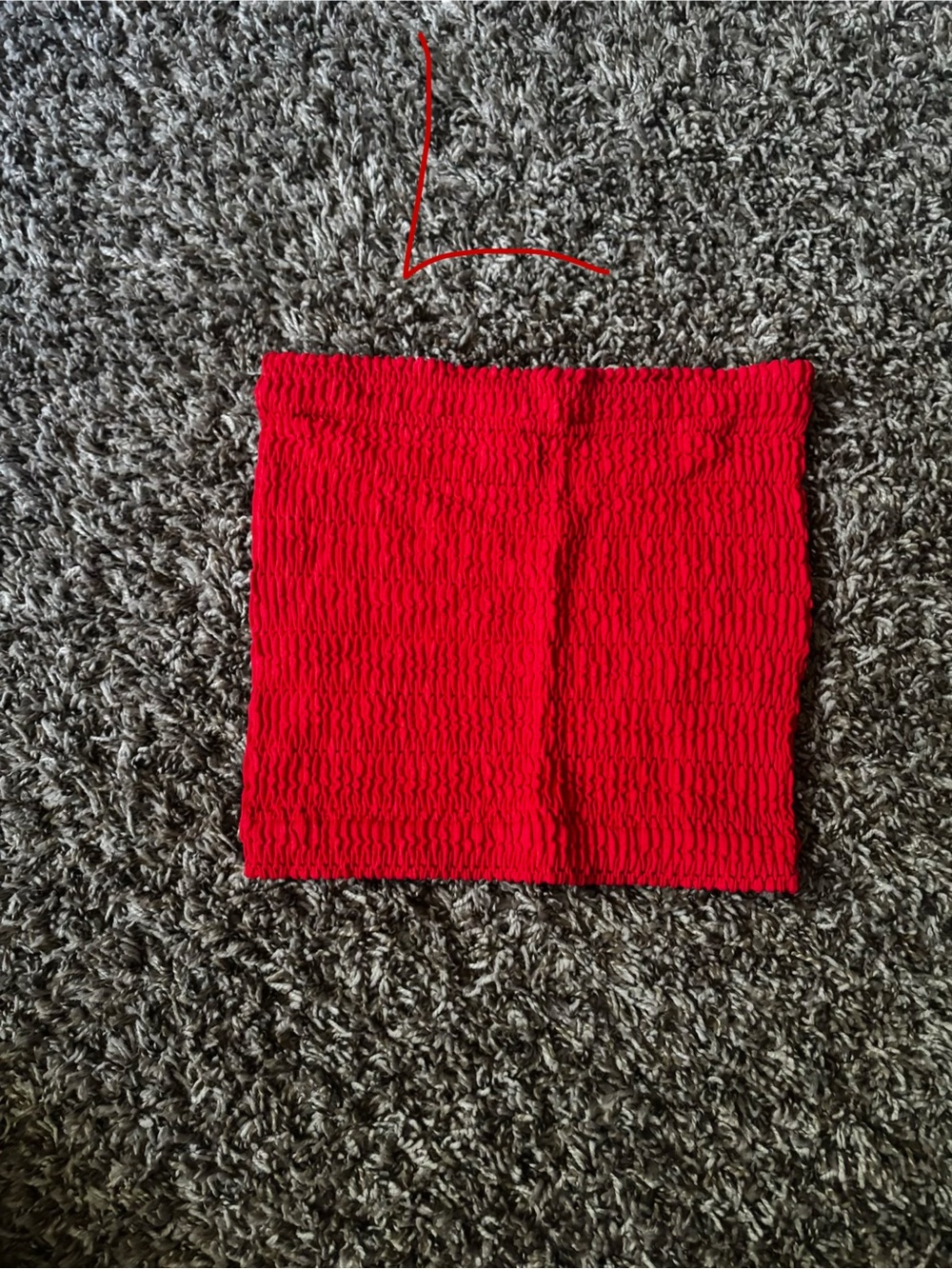 No Boundaries Red Smocked Tube Top